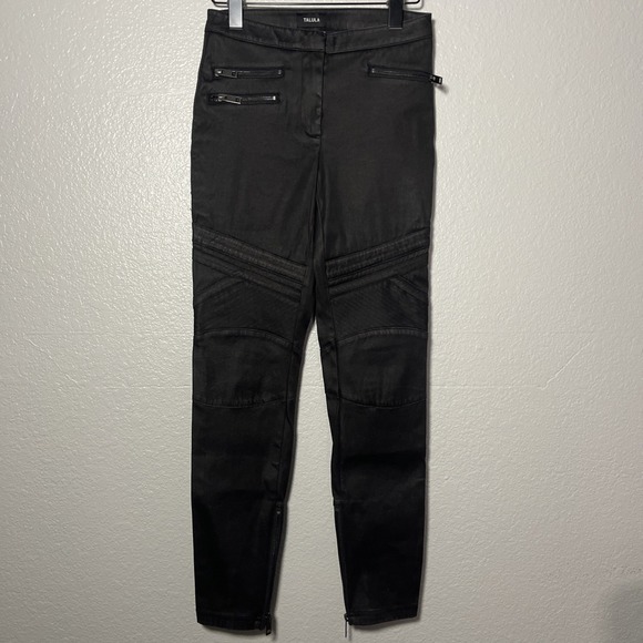 Aritzia Denim - Aritzia Talula Women's Black Ankle Zip Moto Skinny Jeans‎ Size 0